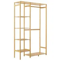 Helloshop26 Bamboo-Kleiderständer 145 x 90 x 30 cm 03_0008131
