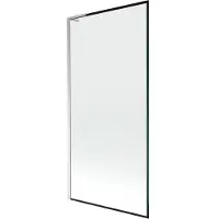 Mexen Next L Badewannenfaltwand 1-flügelig 90 x 150 cm, schwarzes Muster, Chrom - 895-090-000-03-70-01