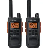 Cobra RX680 Wasserdichte Walkie-Talkies Wiederaufladbar, 60 voreingestellte Kan le, gro e Reichweite, 38 Meilen, Funkger t-Set (2er-Pack), Schw