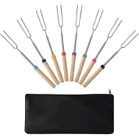 TAUOH Marshmallow-Bratstäbe (8er-Pack), 81,3 cm, ausziehbare Teleskop-Smores-Spieße für Fleisch an der Feuerstelle
