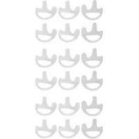 Spactz Set mit 9 transparenten Silikon-Kopfhörern für Talkie-Walkie, diskrete akustische Röhrenlautsprecher, klein/klein/groß, J6116Z