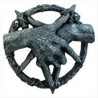 Typecat Baphomet Pentagramm-Klaue Statue Ornament Hand Freistehende Plakette Devi