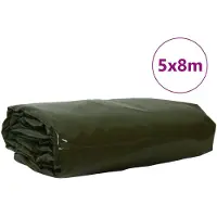 vidaXL Plane 650g / m² Olive Grün 5 x 8 m Canvas mit PVC-Beschichtung