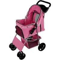 MonsterShop Haustier Kinderwagen Trage faltbar Trolley Reisewagen Katze Hund Regenschutz