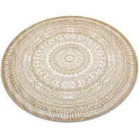 Rugsx Teppich FUN Land Napkin Serviette Kreis - gold Kreis 140 cm