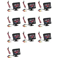 Semoic 10X 9V-24V 4,3 Zoll Auto-Rückfahrmonitor-Kit TFT LCD Auto-Rückfahrkamera Rückfahrparksystem Monitor Ohne Kamera
