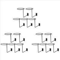 Semoic 15-teiliges Set Metall-Helmhalterungen mit Wandhaken für Mäntel und Hüte
