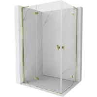 Mexen Mist-H L Duo Duschkabine schwenkbar 110 x 100 cm, transparent, gold - 8A5L-110L-100P-50-00