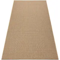 Rugsx TEPPICH SIZAL FLOORLUX 20580 eben, glatt, einfarbig - natural / Kaffee 200x290 cm