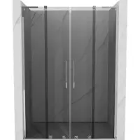Mexen Velar L Duo Schiebetür Dusche 150 cm, Graphit, Chrom - 871-150-003-42-01