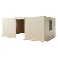 DUOKU Winterdach-Abdeckung für 12x16 ft Konstruktionen, 4 Paneelen für Hardtop-Gazebos, wasserdichte PE-Folie, robuste Außenpaneelen mit luftdurchlässigen Gittern, für Gazebos ohne Rahmen.