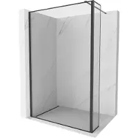 Mexen Kioto Duschwand Walk-in 100 x 40 cm, schwarzes Muster, schwarz - 800-100-212-70-70-040