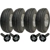 Parnells 5.00-10 High Speed Twin Axle Trailer Kit Road Legal Vier Räder & Achsen 750kgs