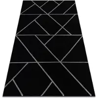 Rugsx Exklusiv EMERALD Teppich 7543 glamour, stilvoll geometrisch schwarz / silber 240x330 cm