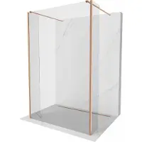 Mexen Kioto freistehende Duschwand 105 x 30 x 30 cm, transparent, gebürstetes Kupfer - 800-105-030-222-65-00-030