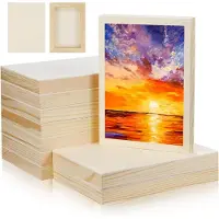 Kepptory 10 Stück Holzpaneele, 5,5 x 7 Zoll, unbehandeltes Canvas-Holz