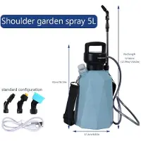 MaxPower (5L Blau C 4000mAh) 5L Elektrischer Pflanzensprüher, vielseitig einsetzbarer, verstellbarer Bewässerungssprinkler