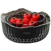 MaxPower 3er Set Salat-, Obst-, Snackschalen, 3 grau groß, mittel und klein