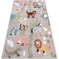 Rugsx Teppich FUN Africa für Kinder, Tiere, Afrika beige 140x190 cm