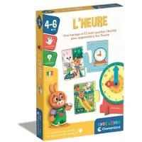 Clementoni Lernuhr Puzzle für Kinder mit 13 Mini-Puzzles, Französische Version