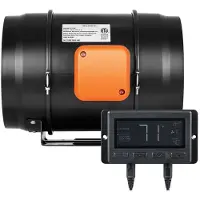 DUOKU Kanallüfter - - 8 Zoll - 807 CFM - Leiser EC-Motor - Temperatur-/Feuchtigkeitsregler