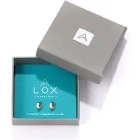 Bijoux Steine und Mineralien. Lox Edelmetall Palladium Überzogen mit Sterlingsilber 925. 1 Paar. Sicherer Verschluss Ohrringe LOX.