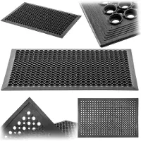 Kadax Outdoor-Fußmatte für Zuhause, durchbrochen, mit Rampe, 60 x 90 cm