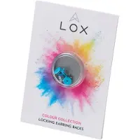 Bijoux Steine und Mineralien. Sicherheitsverschluss hypoallergene Ohrringe LOX. Farbe Blau. 2 Paare.