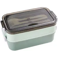Semoic 2-lagige Lunchbox, mikrowellengeeignete Lunchbox, Lebensmittelaufbewahrung