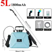 MaxPower (Blau 1800 mAh) 5L Schulter-elektrischer Pestizidsprüher Garten-Elektrowerkzeug USB-Aufladung Gartenbewässerungssprinkler