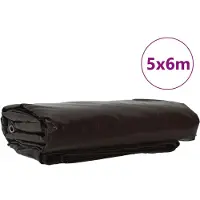 vidaXL Plane 650g / m² Braun 5 x 6 m Canvas mit PVC-Beschichtung