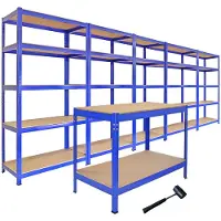 MonsterShop Garage Racking Bundle Boltless 5-Tier Garage Regale Heavy Duty Storage
