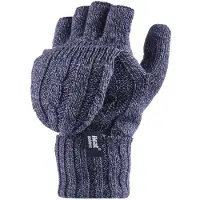 Heat Holder Women's Thermal Converter Fingerless Cable Knit 2.3 tog Handschuhe