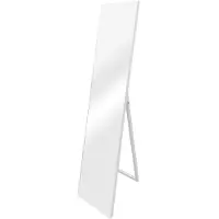 Helloshop26 Stehender Spiegel - - Neigbar - 150 x 35 cm - Modernes Design - Weißer Rahmen