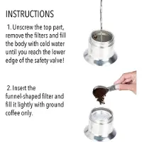 Jojomino 50ML Einzelrohr Moka Pot Aluminiumlegierung Silber