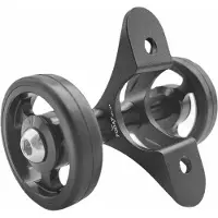 Jojomino Fahrrad Easywheel Aluminiumlegierung für Schutzblechrollen Räder Einfach zu installieren Doppel Schwarz