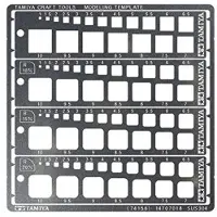Tamiya Modeling Quadrat Schablone 1-10mm (4) PE