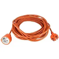 Generique Verlängerungskabel - GENERISCHE - H05VVF 2x1,5 - 25 m - Orange - Für den Außenbereich