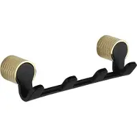 Mexen Base vierfacher Handtuchhaken, Schwarz/Gold - 70882354-57