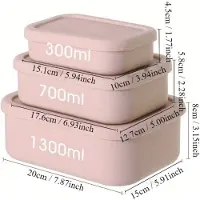 MaxPower 3-tlg. Leichte Silikon-Mikrowellenbox, 3er-Set rosa