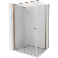 Mexen Mist-F T Duschkabine faltbar links 110 x 120 cm, transparent, gebürstetes Kupfer - 8A6T-110-120-65-00-L