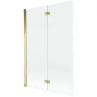 Mexen Mist Duschabtrennung 2-flügelig links 120 x 150 cm, transparent, gold - 8A9-120-002-50-00-L