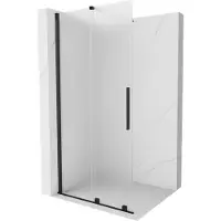 Mexen Velar Dusche Wand 100 x 200 cm, matt 8 mm, schwarz - 871-100-000-33-70