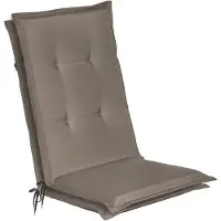 Beautissu 2er Set Gartenstuhlauflage Loft HL Taupe, 120x50x6cm