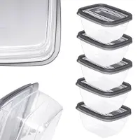 Kadax Lebensmittelbehälter-Lunchboxen 5 x 0,25 l Lunchbox mit Deckel-Set