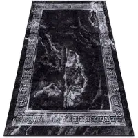 Rugsx MIRO 51278.810 Waschteppich Marmor, griechisch Anti-Rutsch - schwarz / weiß 140x190 cm