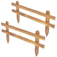 Helloshop26 Gartenzaun - - 03_0008801 - Set von 2 - 100x40 cm - Naturkiefer