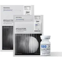 Mediheal Collagen Spicule Porenpflegesystem - Serum- und Gelmasken -Set. 1 000 ppm hohe Reinheit Spiculle und Mikrokollagen enthalten. 2-stufiges