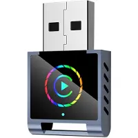 Melitt 2-in-1 Wireless CarPlay Android Auto Adapter RGB Smart AI Box A