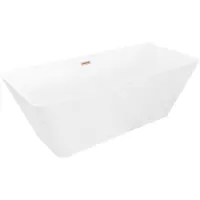 Mexen Velo Slim freistehende Badewanne 170 x 75 cm, weiß, gebürstetes Kupfer - 52811707500-65